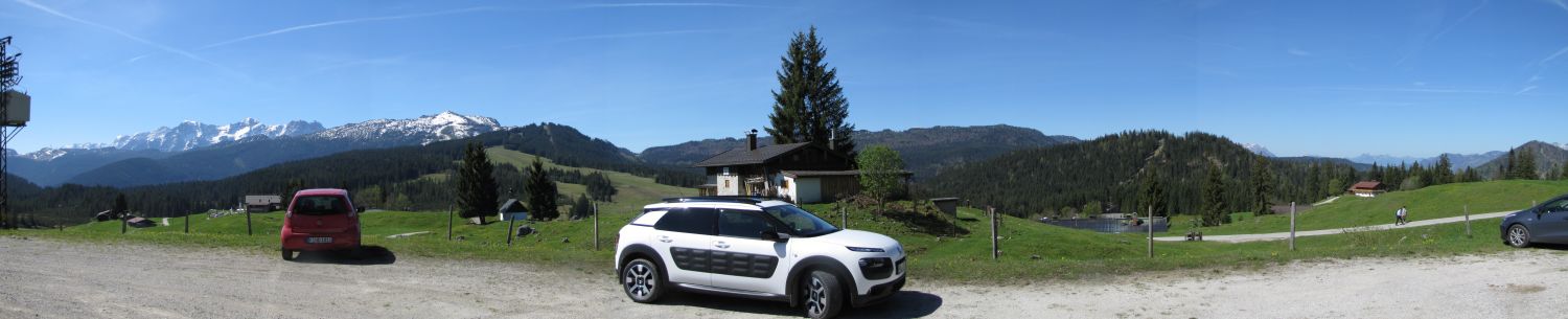 ein tolles Panorama auf der Winklmoosalm